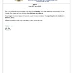 Notice for Change in School Timing